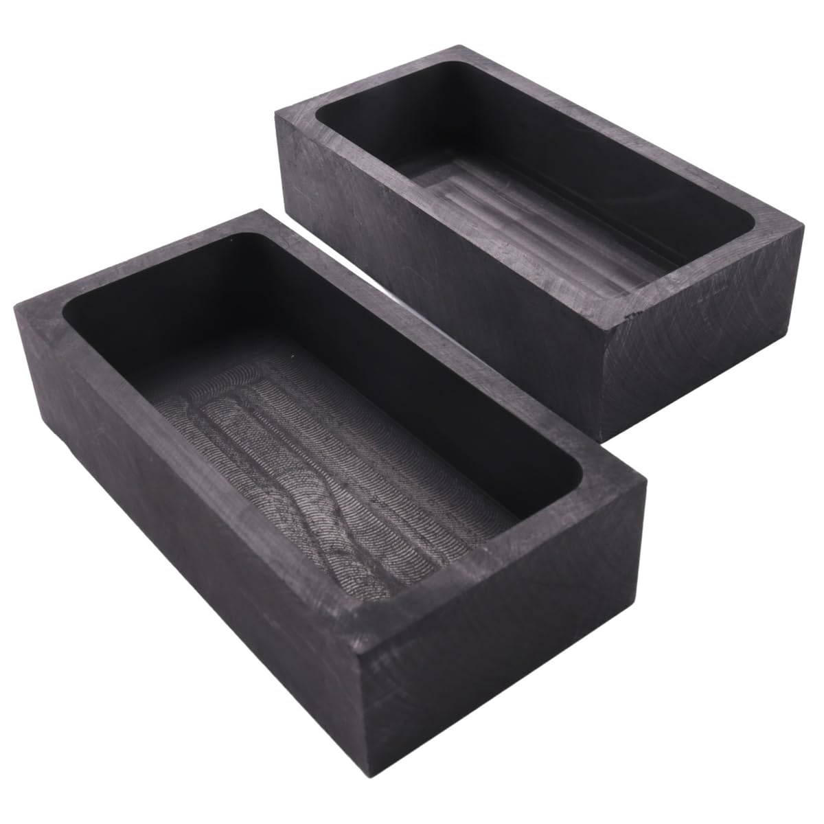 Lot de 2 moules à lingots en graphite de 1 kg pour fondre, moulage, raffinage, métal, aluminium, cuivre, laiton