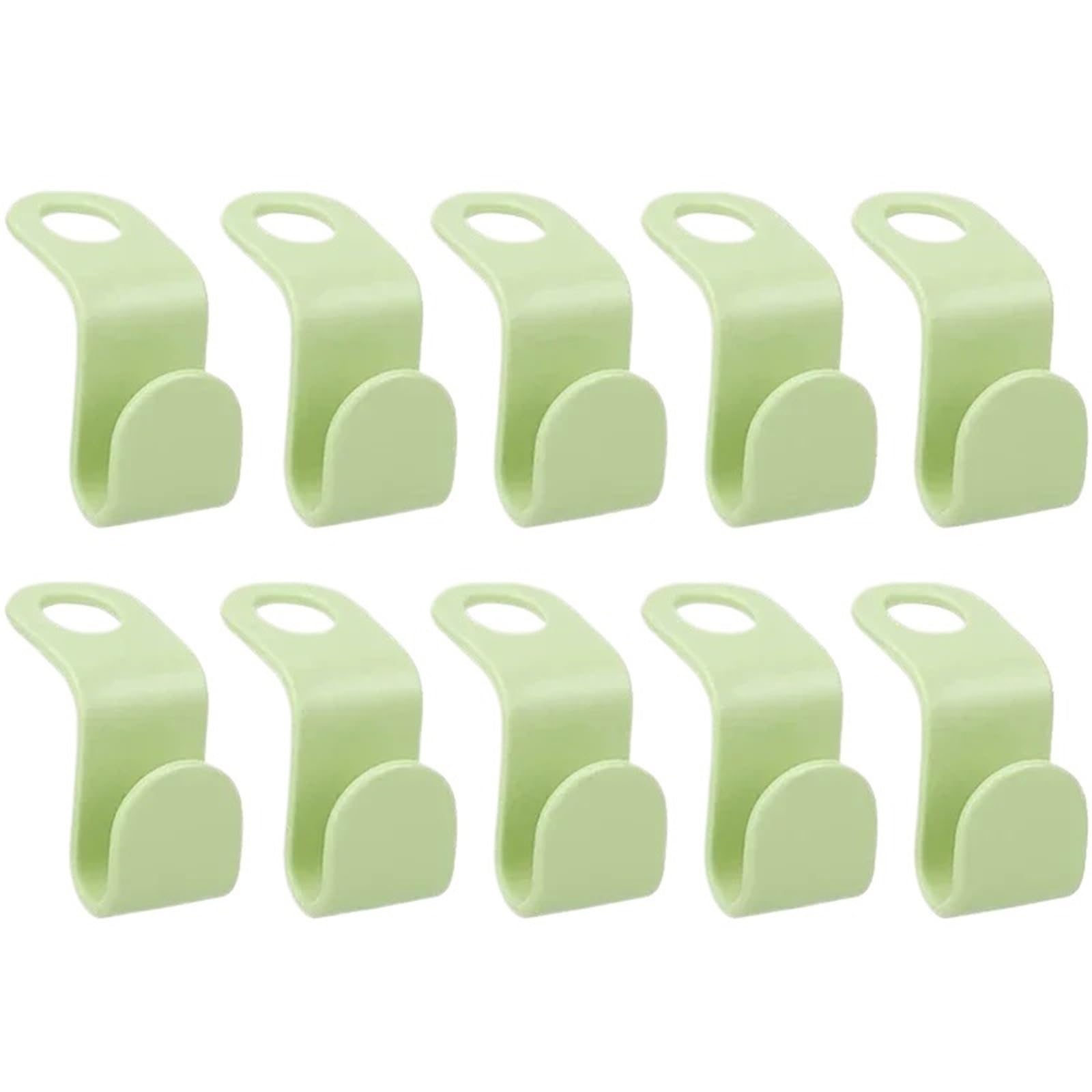 Hangers for Clothes Space Savers 200pcs Cascading Hanger Plastic Extender Clips Wardrobe Coat Organizer(Green)