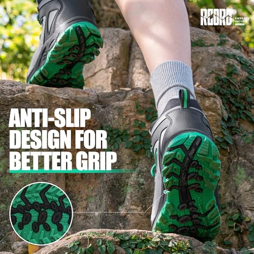R CORD Kids Hiking Boots Waterproof Durable TPR Traction Outsole Anti-Skid Athletic Lace Up Hiking Shoes for Outdoor Adventure3