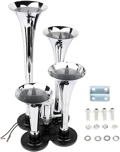 Miniatura 1 de Bocina de tren eléctrica 150dB 4 trompeta tren eléctrico Camión Bocina de aire del coche Bocina de aire 12V para camiones, motocicleta, camioneta,