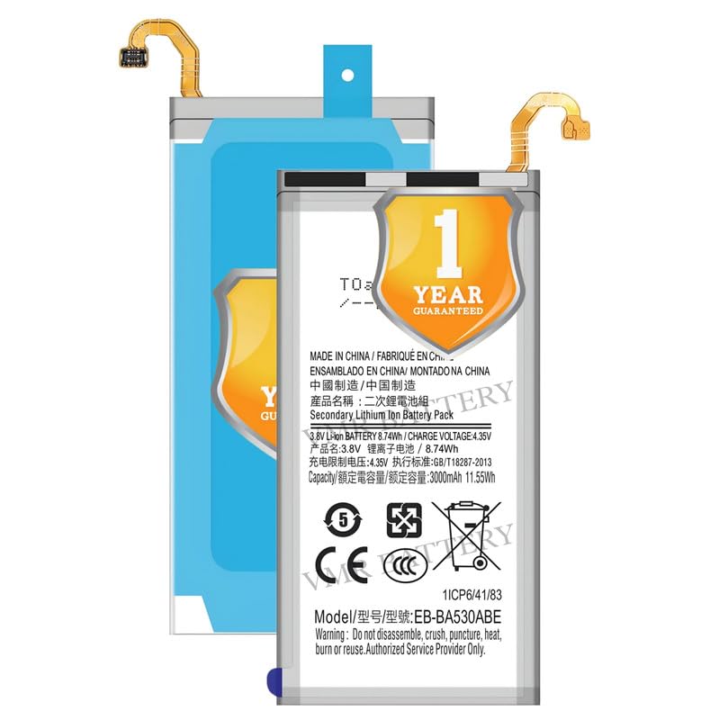 Image of Original EB-BA530ABE Battery Compatible for Samsung Galaxy A8 (2018) (SM-A530F) - (3000mAh) - 1 Year Warranty K7