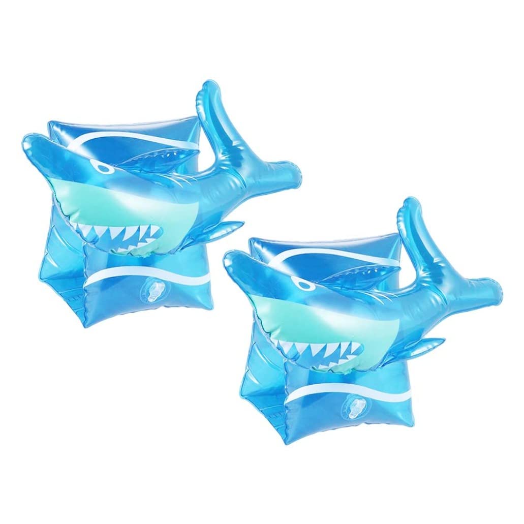 Pesoncarl Kids Pool Floats Inflatable Swimming Armbands Children Arm Floaties Water Swim Rings 2PCS Shark