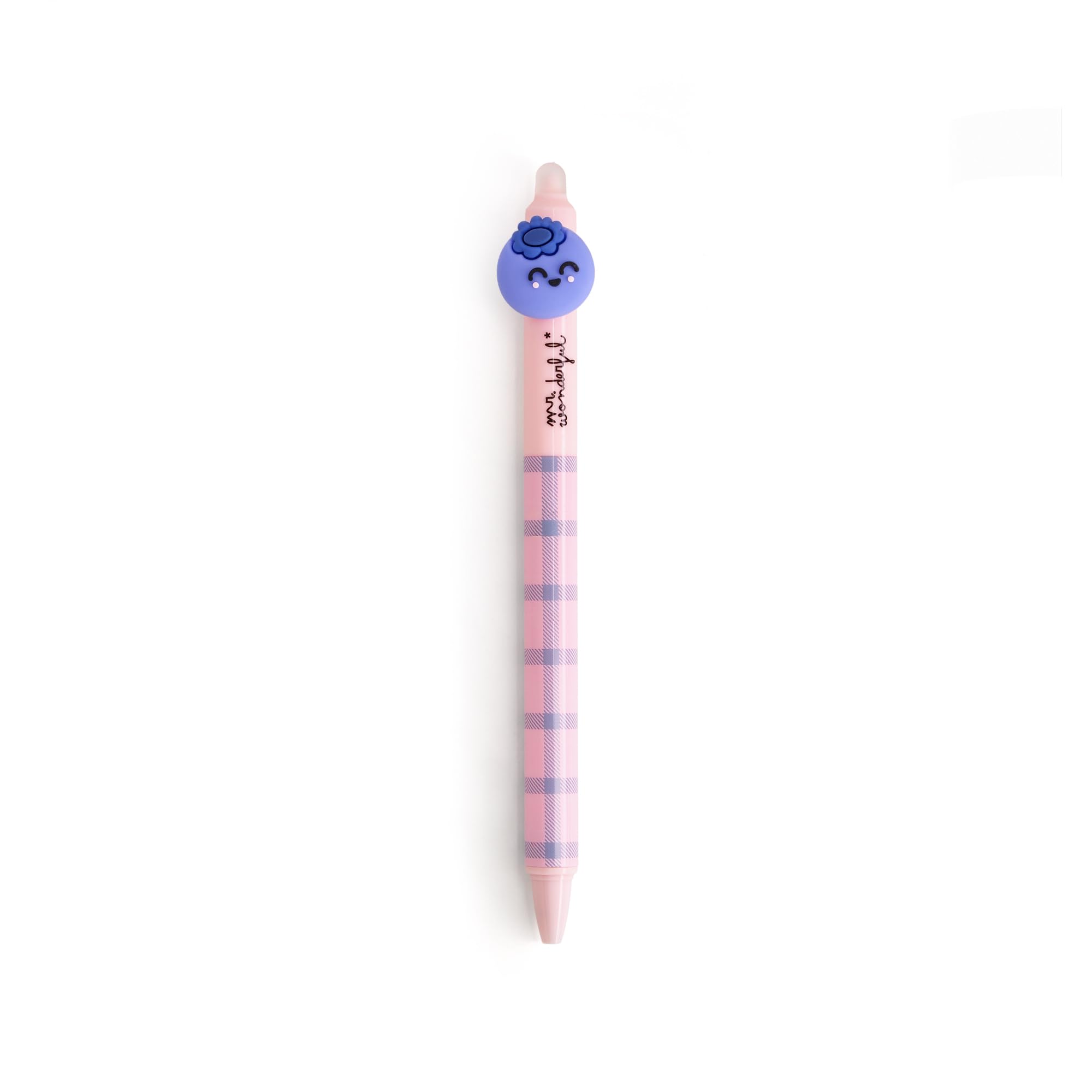 Mr. Wonderful Mr.Wonderful Erasable Pen - Blueberry - Erasable Pen with a Blueberry End. - Ink Colour: Blue