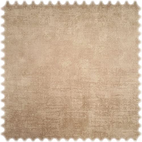Vintage Samt Velours Möbelstoff Royal Beige mit Dupont(TM) Teflon® Fleckschutz Cover