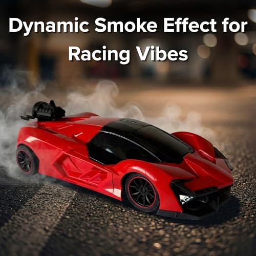 Image of Lilplay Lamborghini Remote Control Car for Kids (Red) | Sports Racing Toy for Boys | Door Opening & Rechargeable | Big Size | High Speed RC Car with Smoke | Type-C Charging | LED Headlights
