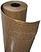 Plasticover - PCP360200 Reinforced Kraft Floor Protection Paper, Plastic Coated and Fiberglass Threading, Brown, 36" Wide by 200