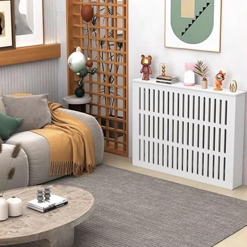 Mueble radiador de salon y dormitorio moderno de madera blanca 2