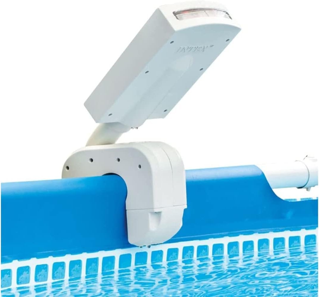 Intex Nettoyeur de Piscine Automatique Zx300 Deluxe & Pulvérisateur de Piscine LED Multicolore - Pulvérisateur LED Multicolore - pour piscines Prism et Ultra Frame, Blanc