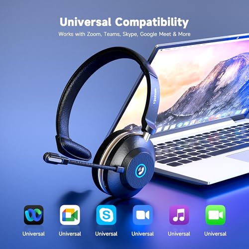 Wireless Headset with Microphone for Work, Bluetooth 5.3 Computer Headset for Laptop - image 7
