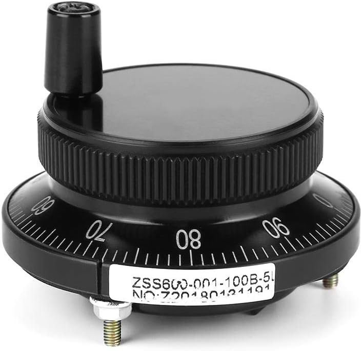 Hand Wheel Pulse Encoder 5V 60mm Black Mill Router Manual Control for CNC System
