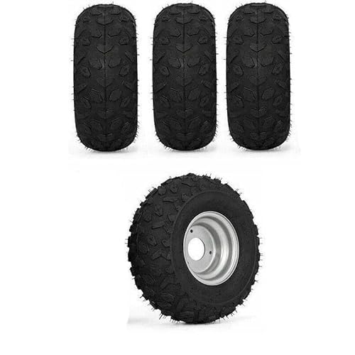 TDR 4pcs 14570-6 Wheel Tyre ATV Go Kart Buggy Scooter UTV Quad Bike Knobby 6 Inch 4PR Load Capacity 142lbs 50cc 70cc 90cc 110cc 125cc Tire Set