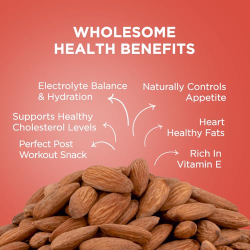 Image of Nutty Gritties California Roasted Almonds 200g (Pack of 2), Lightly Salted, Dry Roasted, Non Fried, Zero Oil, Crunchy Healthy Snack