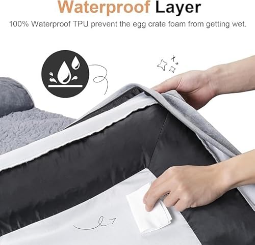 Nanuya NNYUS2402G3627 Large Dog Bed Orthopedic Washable: Beds Bolster Xl Bed Large Big Dogs Memory Foam Couch Sofa Waterproof thumb #3