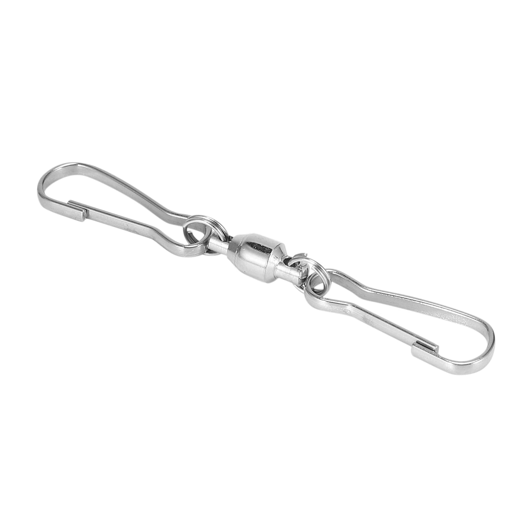 10 Pezzi Girevole Clip Doppio, Gancio Girevole, Appeso in Acciaio Inox Ganci Girevoli Clip, Appeso Campane a Vento, Per Appendere Campanelli Eolici o Filatore a Vento Cestini