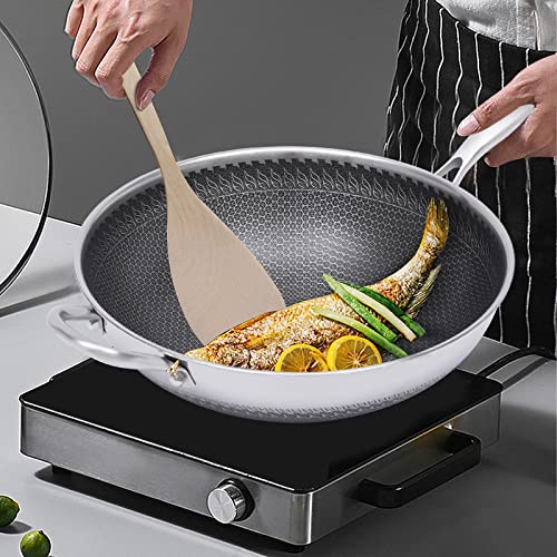 Sartén Wok de Acero Inoxidable Honeycomb 12" 1L con Tapa miniatura 6