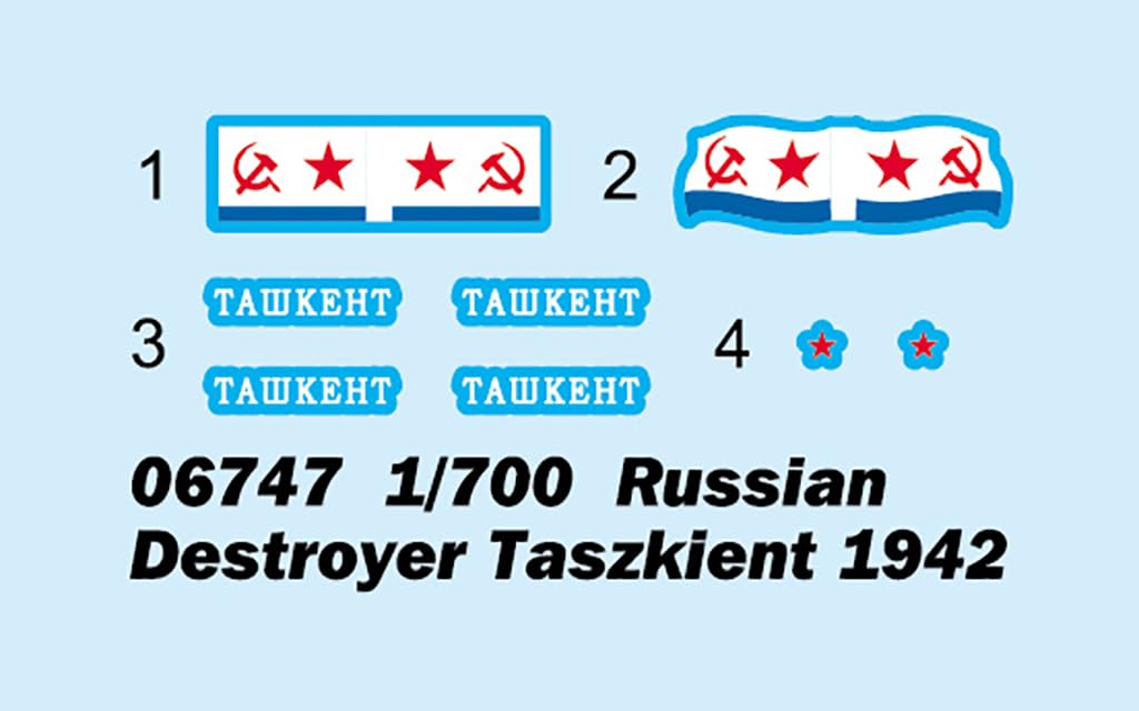 Trumpeter 1:700 - Russian Destroyer Taszkient 1942, Mehrfarbig - Image 3