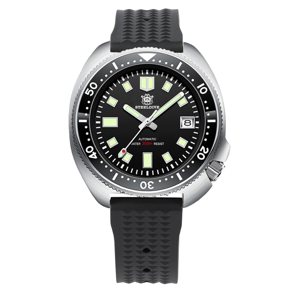 Steeldive Men Watch Automatic 1970 SD1970 Wristwatch NH35 Movement 200M Diving Watches