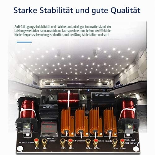 1500 W High Speaker Crossover 3 Wege High-Low 8 Ohm Frequenzteiler für Lautsprecher, Frequenzweiche 1600/2800 Hz