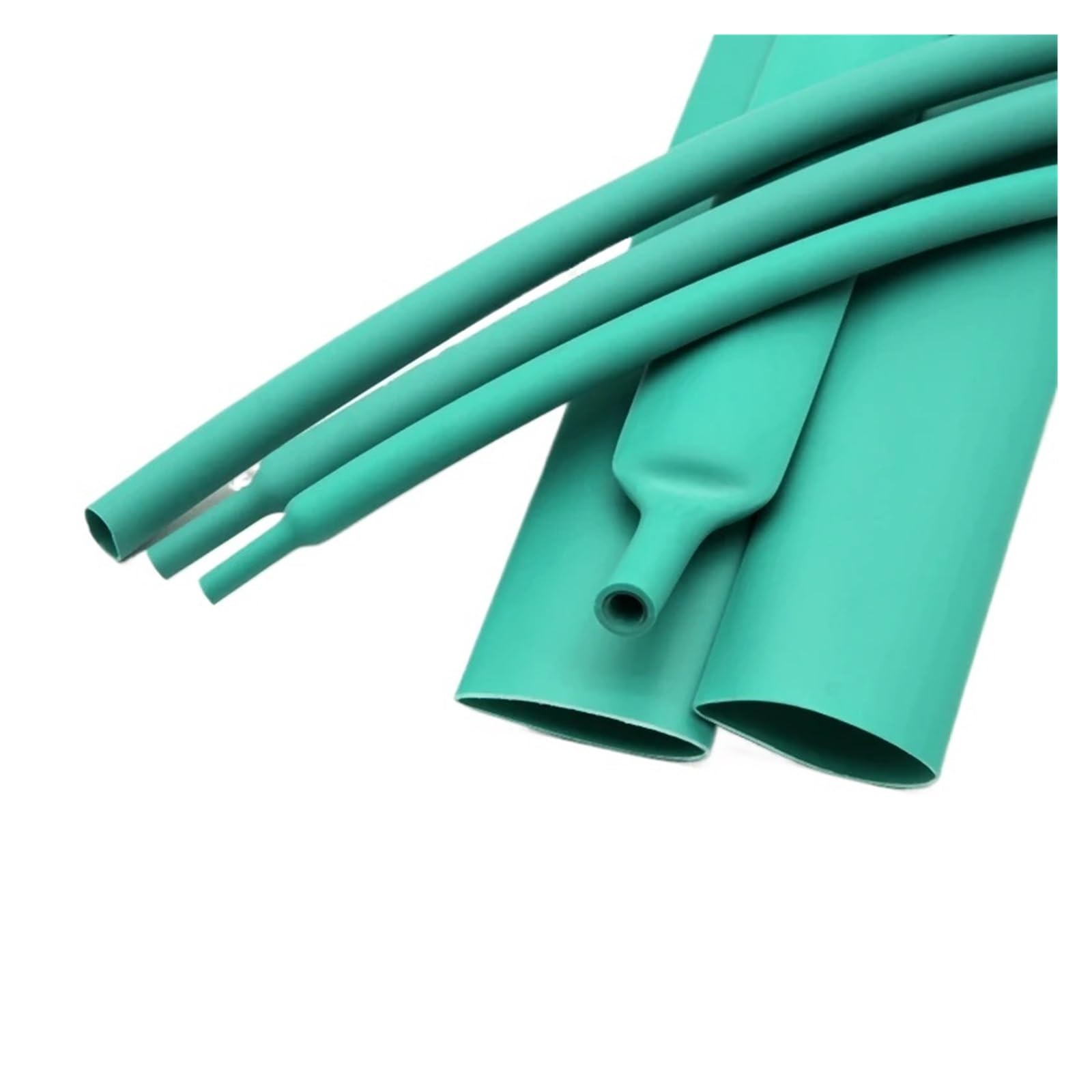 Gaine thermorétractable 3:1 verte avec colle - Double paroi - 1,6 à 39 mm de diamètre - Isolée - Polyoléfine - 1,6 mm - 2 m