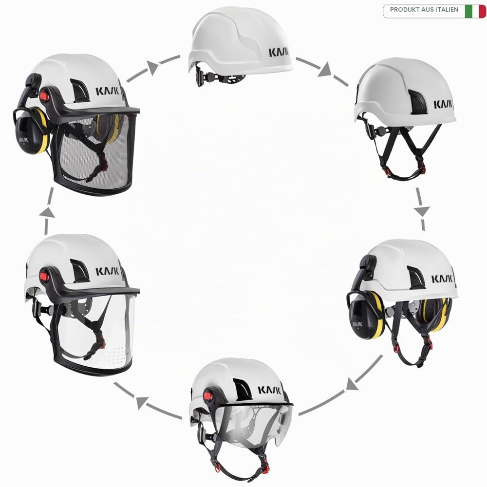 KASK Schutzhelm ZENITH X Air, Bauhelm, Kletterhelm, Arbeitshelm, Drehrad Gr. 52-63 cm, Belüftungsystem, Farbe:weiß