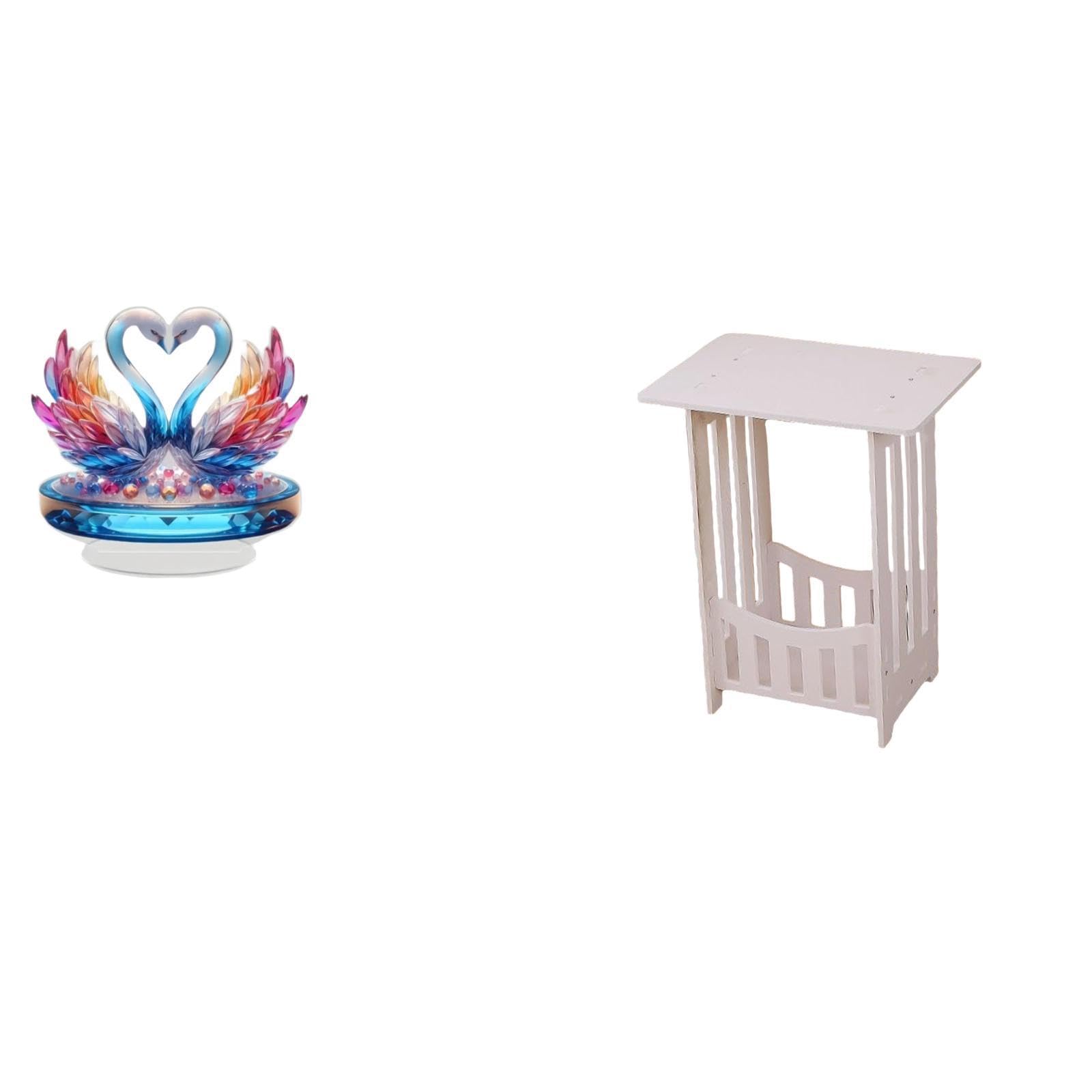 Acrylic Swan Sculpture Tabletop Centerpiece for Office Bookshelf Cabinet Decoration and Practical Portable Bedside Table for Lounge Balcony Cafe Hotel Hallway|Home & Garden| Home D?©cor|-image-11