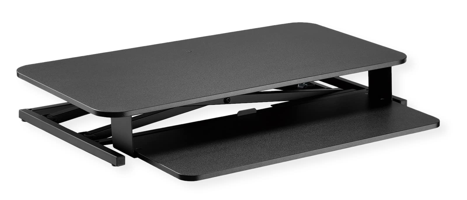 VALUE Höhenverstellbarer Schreibtischaufsatz, 800 x 400 mm, schwarz