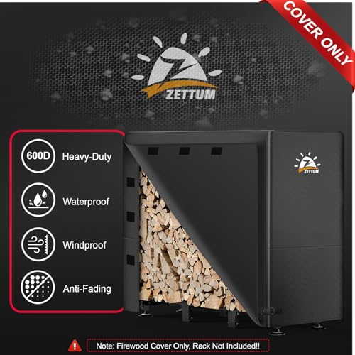 Zettum LRC-4F-BLK-EU Firewood Rack Cover 4 Feet thumb #1