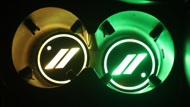 2 pcs luces led portavasos para carro Dodge con sensor miniatura 7