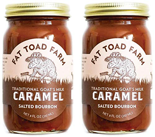 Fat Toad Farm Salted Bourbon Goat's Milk Caramel Sauce, 2 Pack