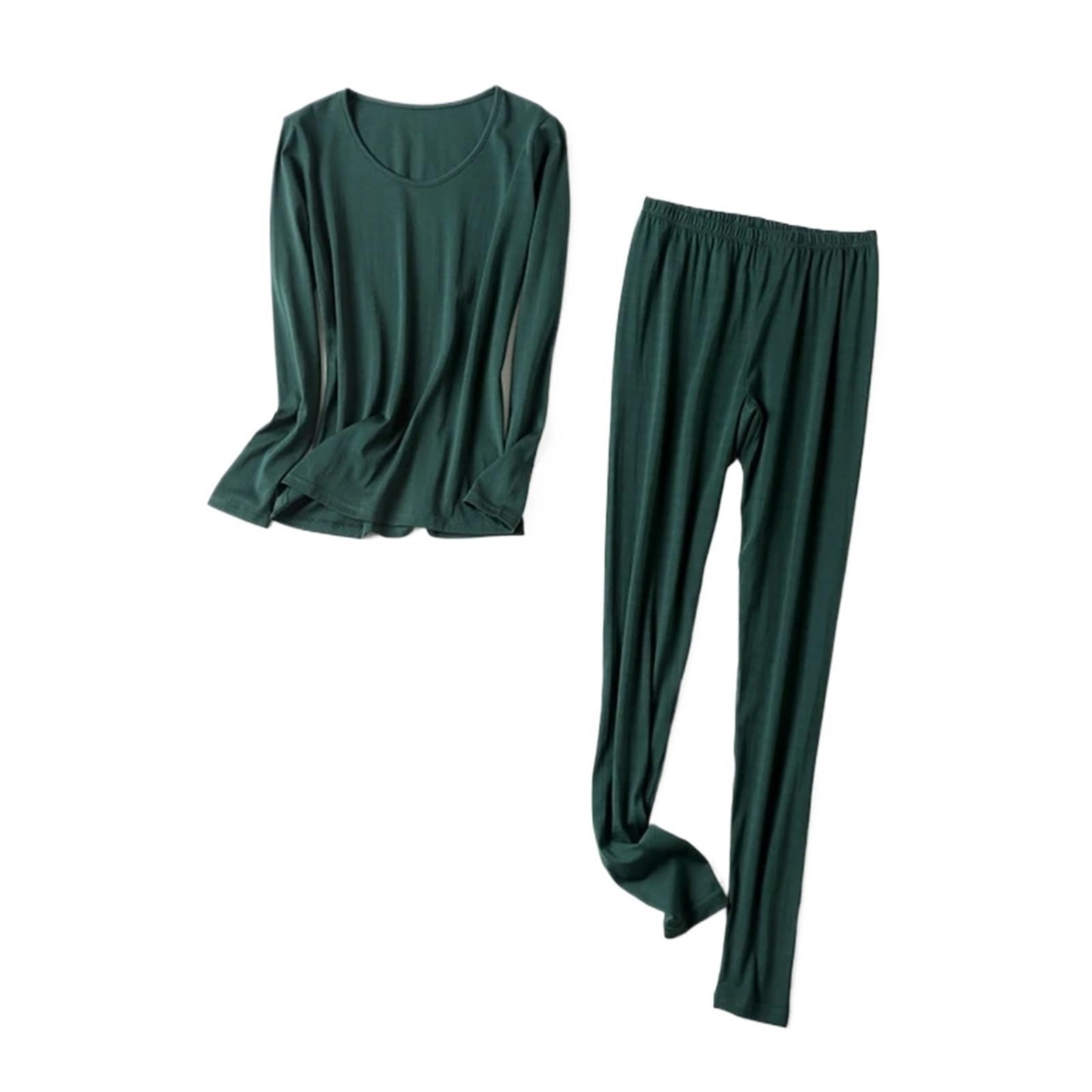 Conjuntos Térmicos Para Mujer Conjuntos de ropa interior térmica for mujer, 80 seda, 20 algodón, conjunto de lencería, ropa interior, ropa de invierno for mujer, pijama de capa Base cálido Conjunto De