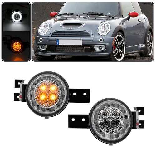 Tagfahrlicht / Blinkerleuchte für 2002–2006 M/ini Cooper R50 R53 Schrägheck 2005–2008 R52 Cabrio 2 Stück klare Gläser