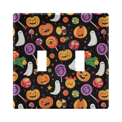 UMIRIKO Halloween Pumpkin Candy Light Switch Cover Plate Covers Decorative Double Toggle Home Decor 202b7046