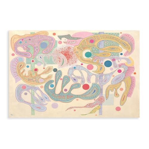 Toile Kandinsky Capricious Forms pour décorer un salon moderne chic