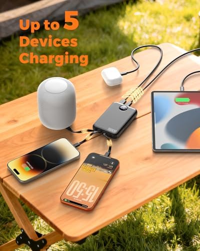 Zmmyuluo Portable Charger 10000mAh with 4 Built-in Cables 40% Smaller — view 5