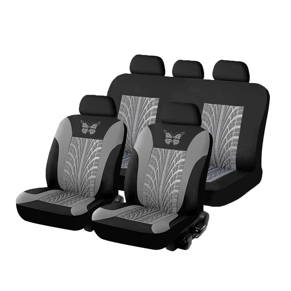 Housses de siège de voiture universelles motif papillon pour trajets quotidiens