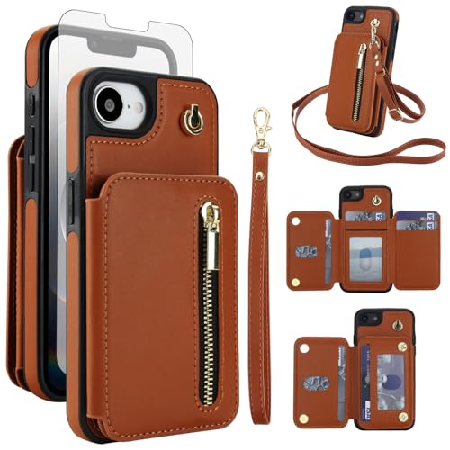 Coque iPhone 16e antichoc et étui portefeuille RFID pour éviter les chutes et rayures