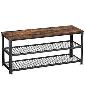 VASAGLE 3-Tier Shoe Rack, Shelf Storage...