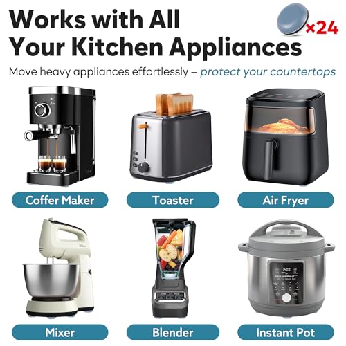 image for Animal-Gifts Appliance Sliders for Kitchen 24 PCS Self-Adhesive Small 