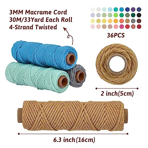 Hilo de macramé que no se deshace: cuerda de algodón de 3 mm para tejer sin frustraciones 3