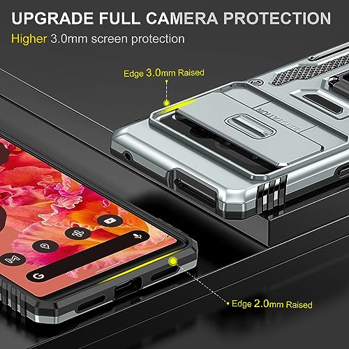 Coque compatible Google Pixel 7 Pro béquille métal étui de protection antichoc