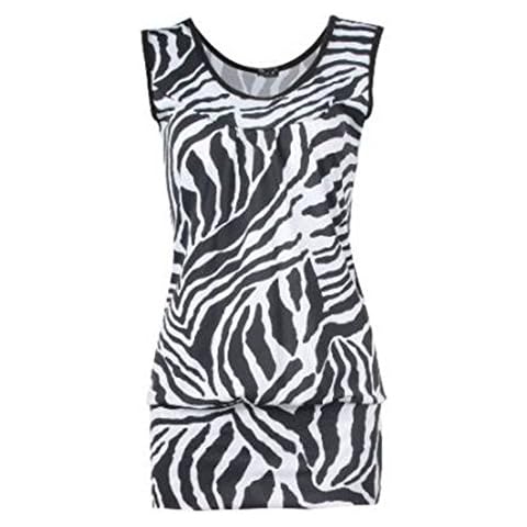 Girls Walk Womens Sleeveless Zebra Print Top Leggings 2 Piece Set Cover