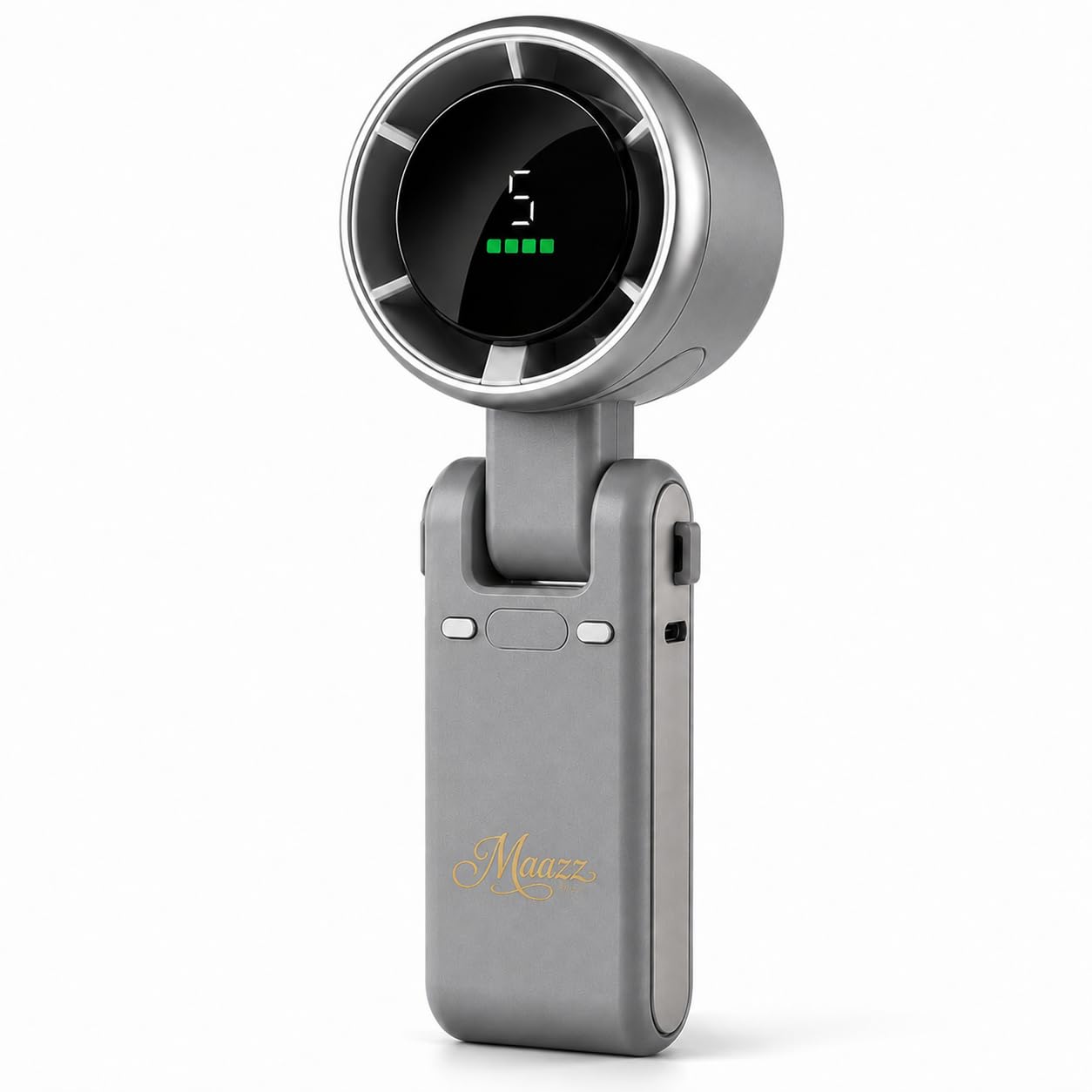 Maazz Portable High-Speed Handheld Fan – 13000 RPM Rechargeable Mini Fan (Grey)