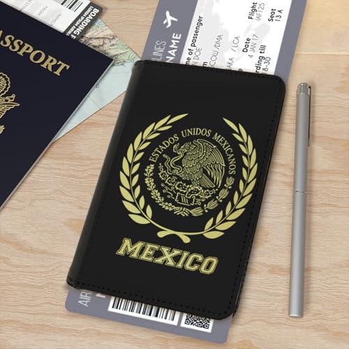 Passport Holder Cover Mexico Mexican Mex Flag Logo PU Leather Case Wallet Passport Book Protector for Women Men Flying Travel Fashion Gift3