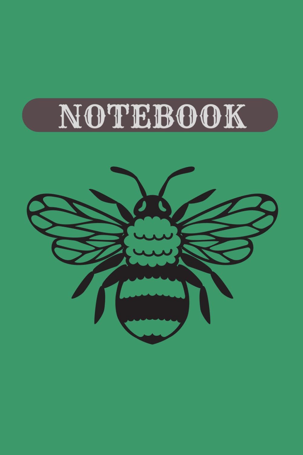 Notebook: Green Bee Journal, 120 pages, 6x9 inches