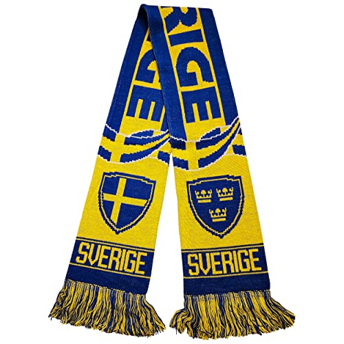 Sweden Scarf | Soccer Fan Scarf | Premium Acrylic Knit
