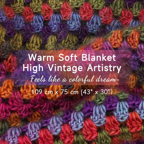 Image of Aeelike Blanket Crochet Kit for Beginners, Ombre Rainbow Blanket, Complete Starter Crochet Kit w Enough & Warm Wool Yarn, Videos Tutorials, Easy Knitting Kits for Adults
