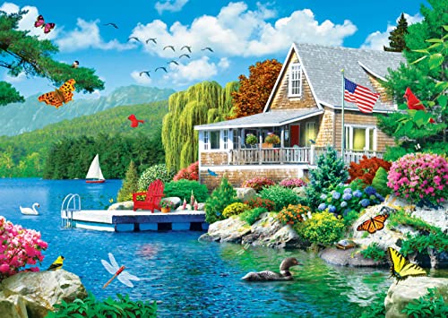 Masterpieces Rompecabezas de 3000 Piezas para Adultos, Familia o Jóvenes - Lakeside Memories - Defecto de Fabricante - 32"x45" miniatura 2