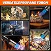 Saker Butane Torch Gun - 3272 °F Adjustable Flame Thrower with Safety Lock - One-Touch Ignition Torch for Searing Steak, BBQ, Welding - Butane Tank Not Included (1 pcs) #4