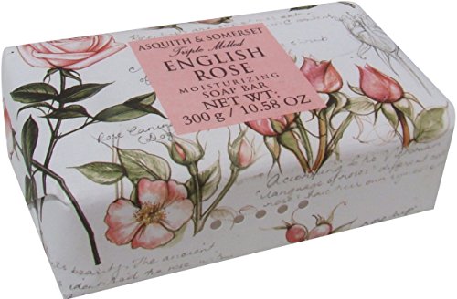 Asquith and Somerset Triple Milled English Rose Moisturising Soap Bar 300g 10.5 Oz
