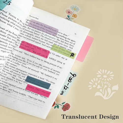 Image of ELII 500 PCS Sticky Tabs 2 Inch Index Tabs, Colored Page Markers | Repositionable Tags,Reading Tabs,Self Adhesive,Tape Flags for Books, Binders, Notebook and File Folders,Smooth Writing